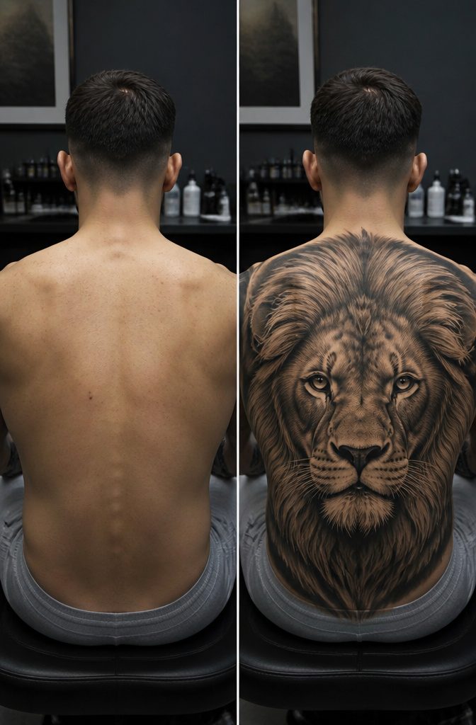 A Black and Grey tattoo demonstrating smooth gradients and shading.