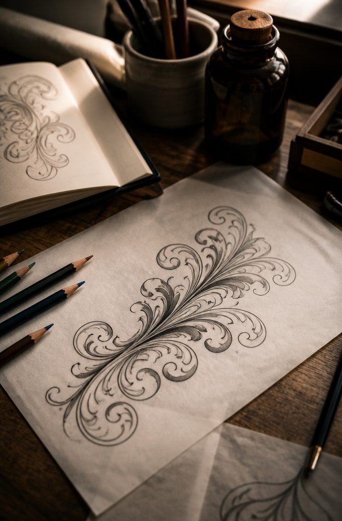 A Script tattoo with beautifully inked cursive lettering.